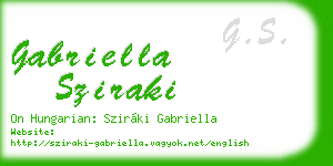 gabriella sziraki business card